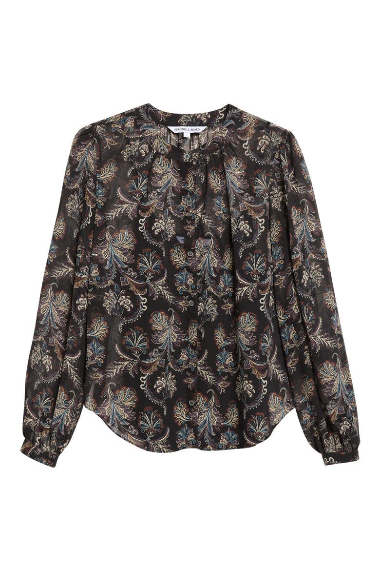 Ashlynn Silk Top, Alternate, color, BLACK MULTI