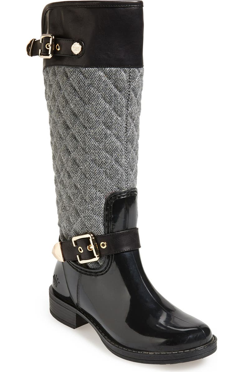 Posh Wellies 'Peacon' Quilted Tall Rain Boot, Main, color,