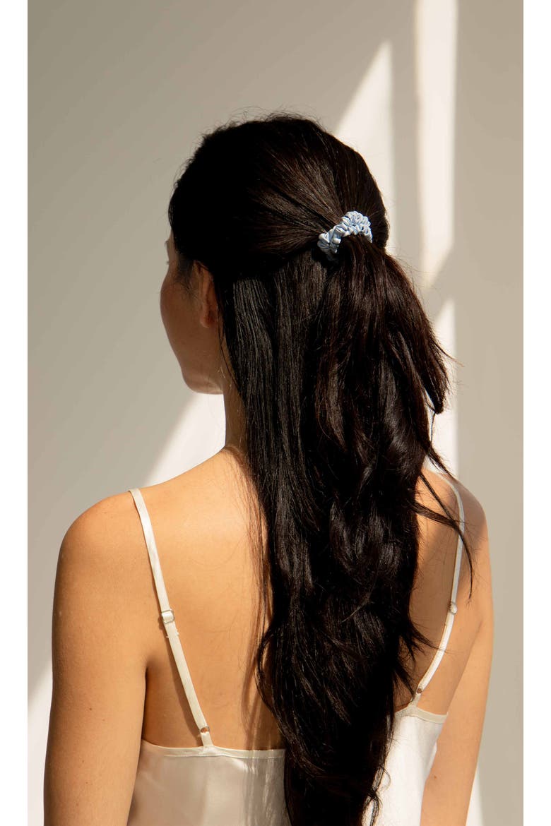 Skinny Scrunchie Set, Alternate, color, Green,Black & Blue