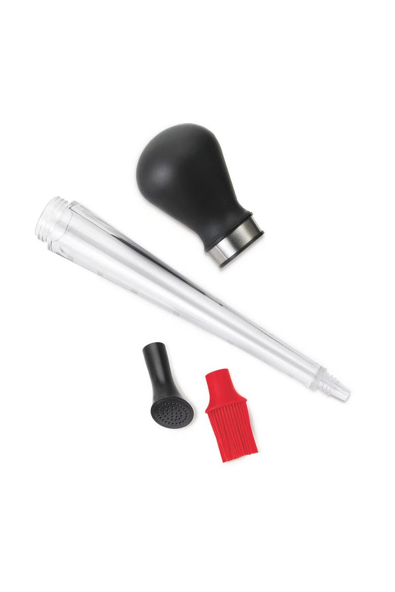 3-in-1 Poultry Baster and Brush, Alternate, color, Black