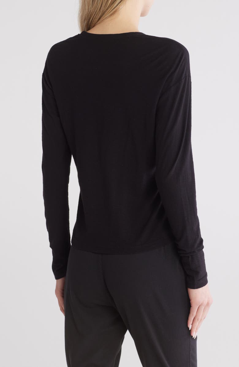 James Perse Boxy Long Sleeve T-Shirt, Alternate, color, Black