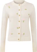 HOUSE OF CB Poppie Embroidered Wool & Cashmere Cardigan