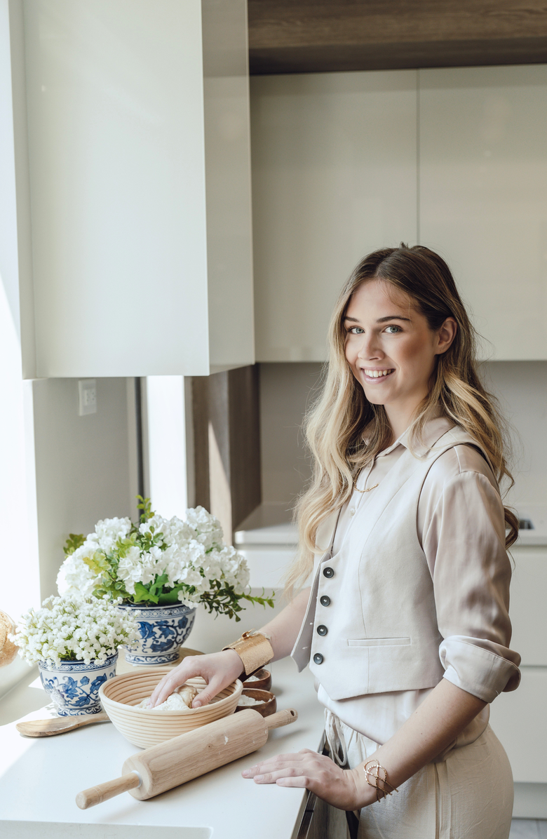 CocoBella Colette Toile Baby's Breath Bowl, Alternate, color,