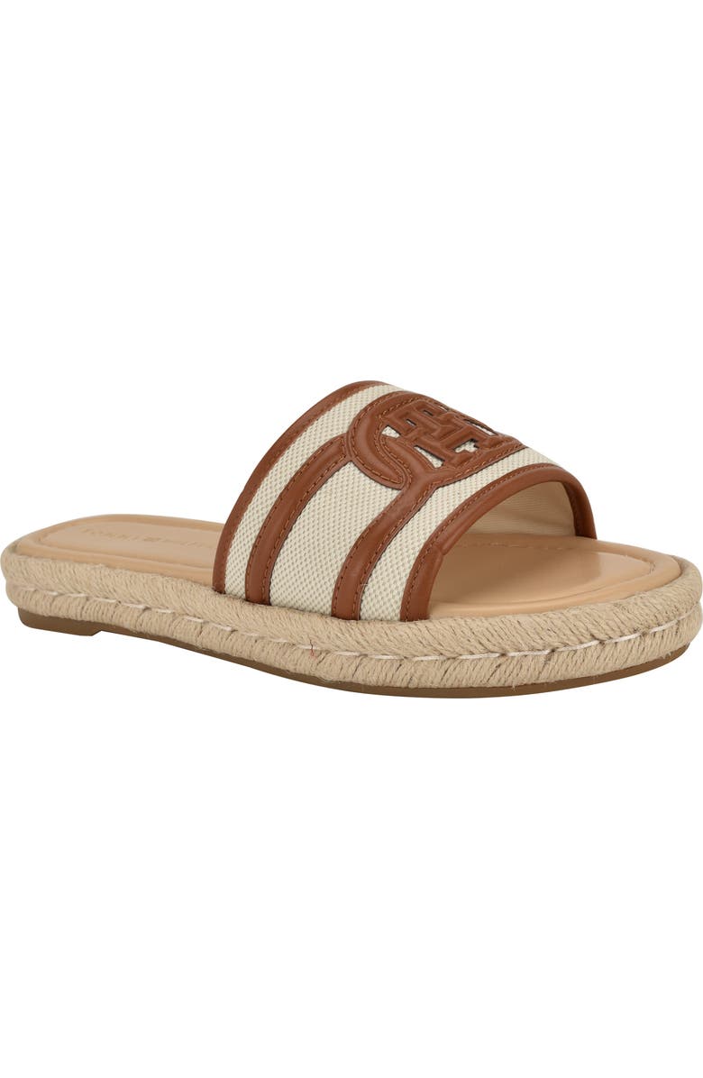 Tommy Hilfiger Hadjea Espadrille Slide Sandal, Main, color, Natural/ British Tan