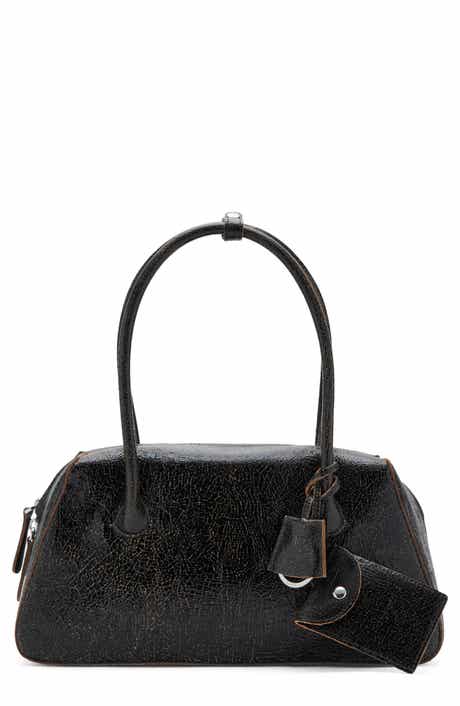 MANGO Leather Shoulder Bag