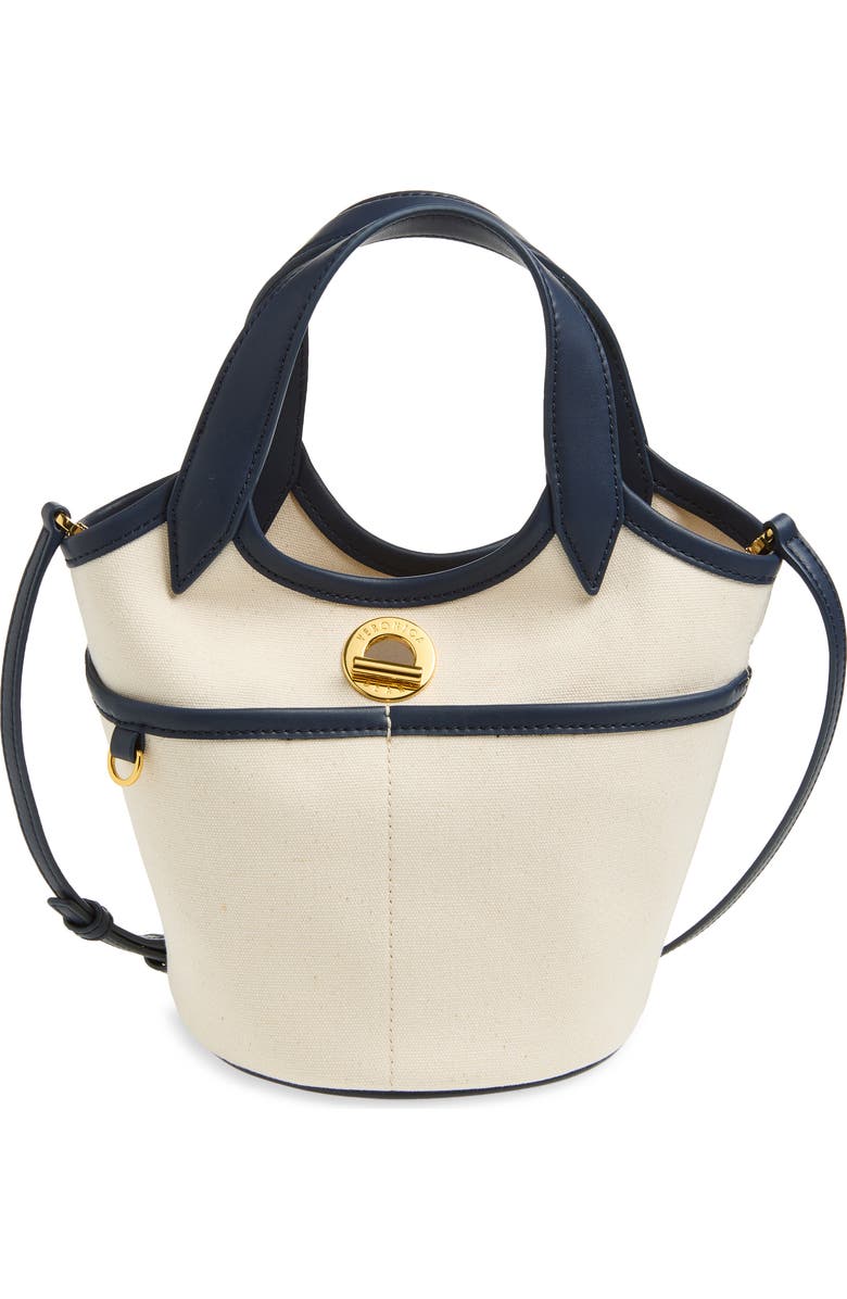 Veronica Beard Canvas Anchor Bag, Main, color, Navy/ Ecru