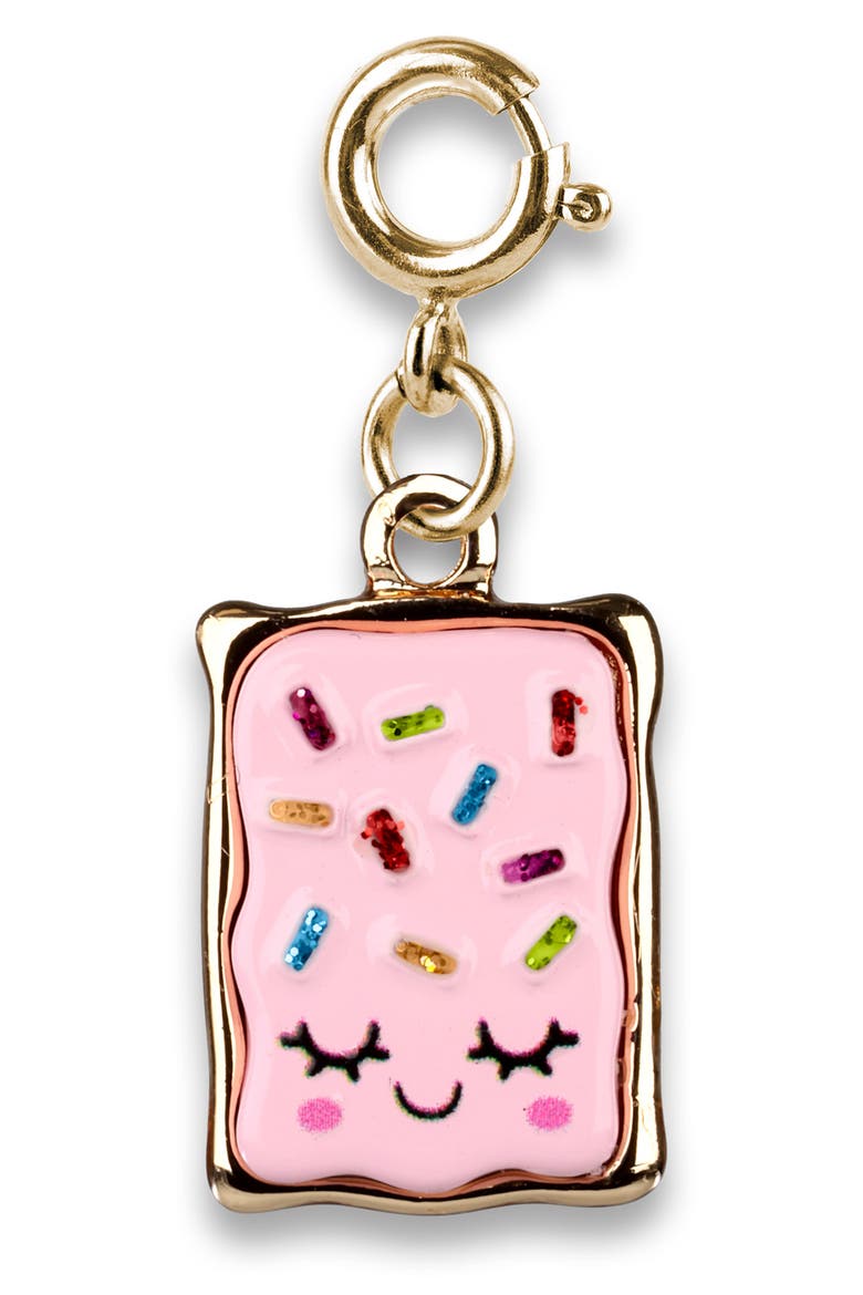 Toaster Cake Charm, Main, color, GOLD