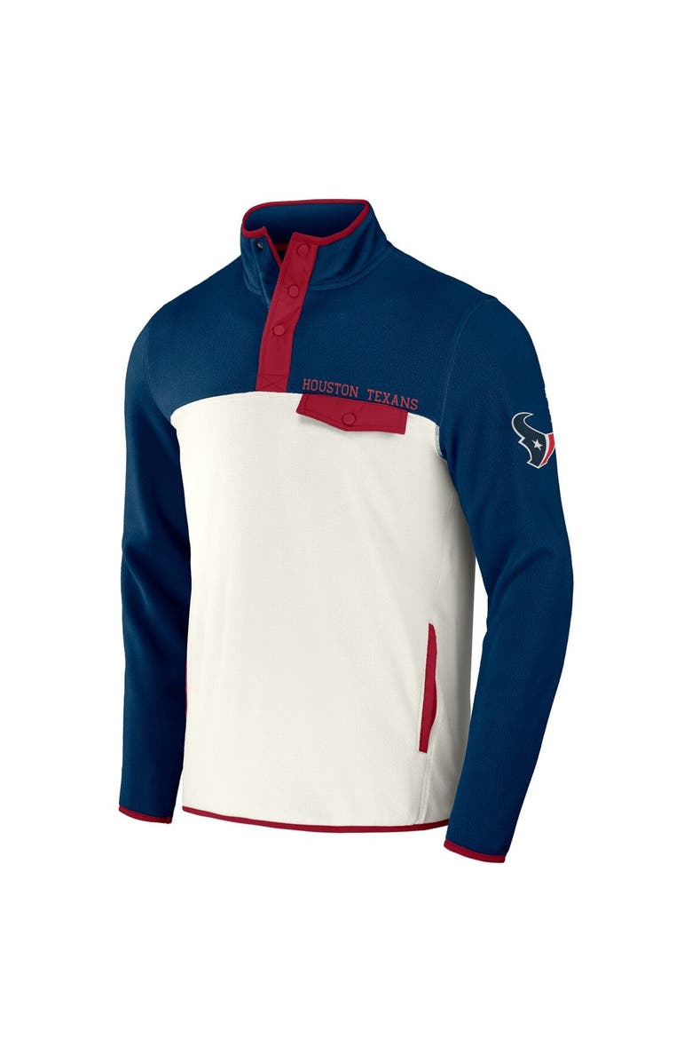 NFL X DARIUS RUCKER Men's NFL x Darius Rucker Collection by Fanatics Navy/Cream Houston Texans Micro Fleece Quarter-Snap Jacket, Alternate, color, 