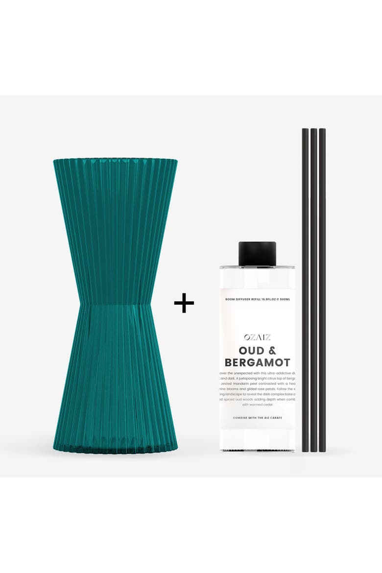 Aiz Reed Diffuser In Oud & Bergamot, Alternate, color, Teal