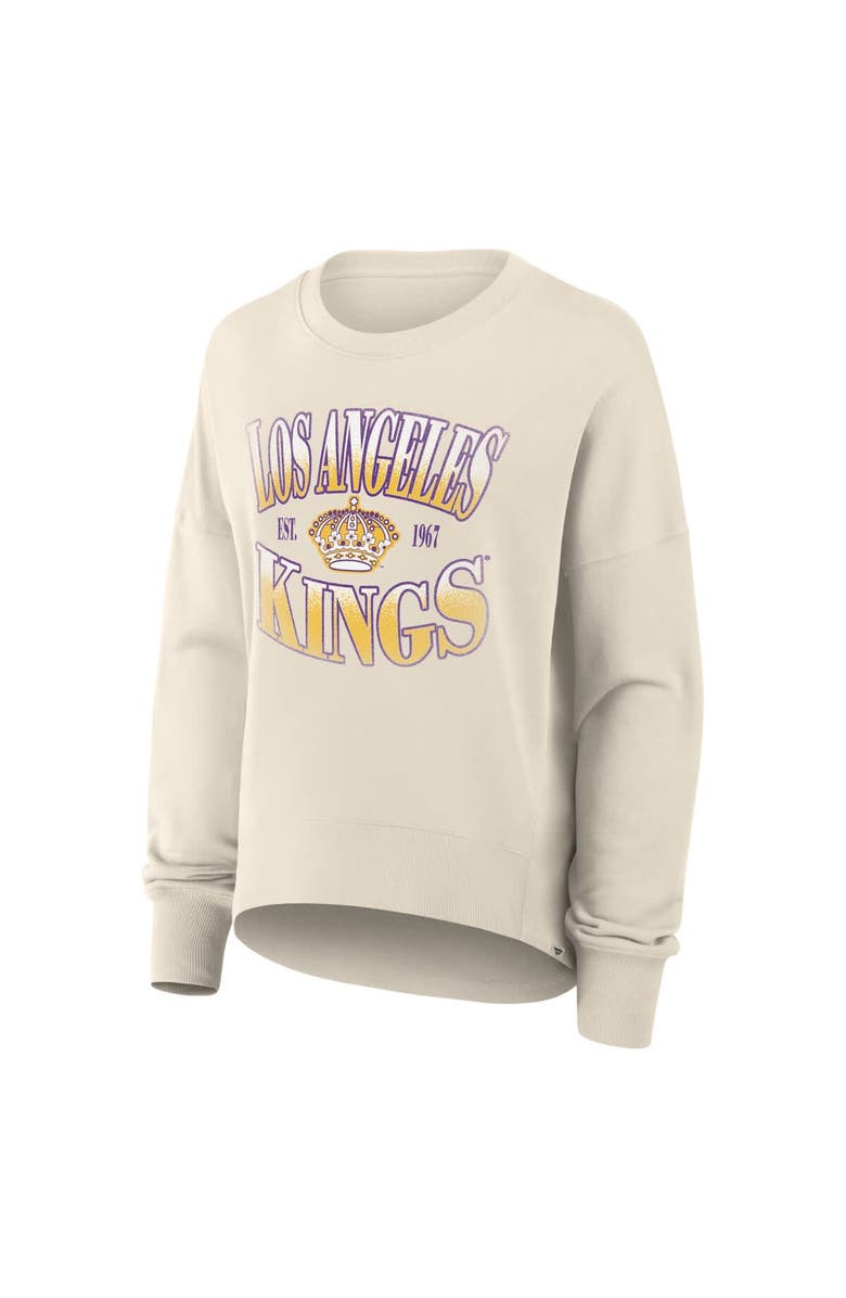 FANATICS Women's Fanatics Cream Los Angeles Kings Oversized Vintage Slice Pullover Sweatshirt, Alternate, color, Cream
