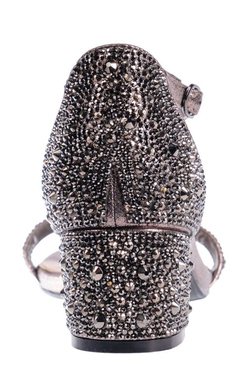 Lady Couture Dazzle Crystal Embellished Block Heel Sandal In Animal Print