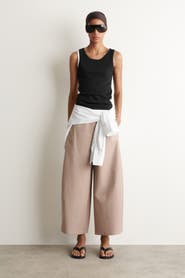 COS Cropped Barrel-Leg Cotton Pants