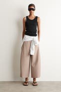 COS Cropped Barrel-Leg Cotton Pants