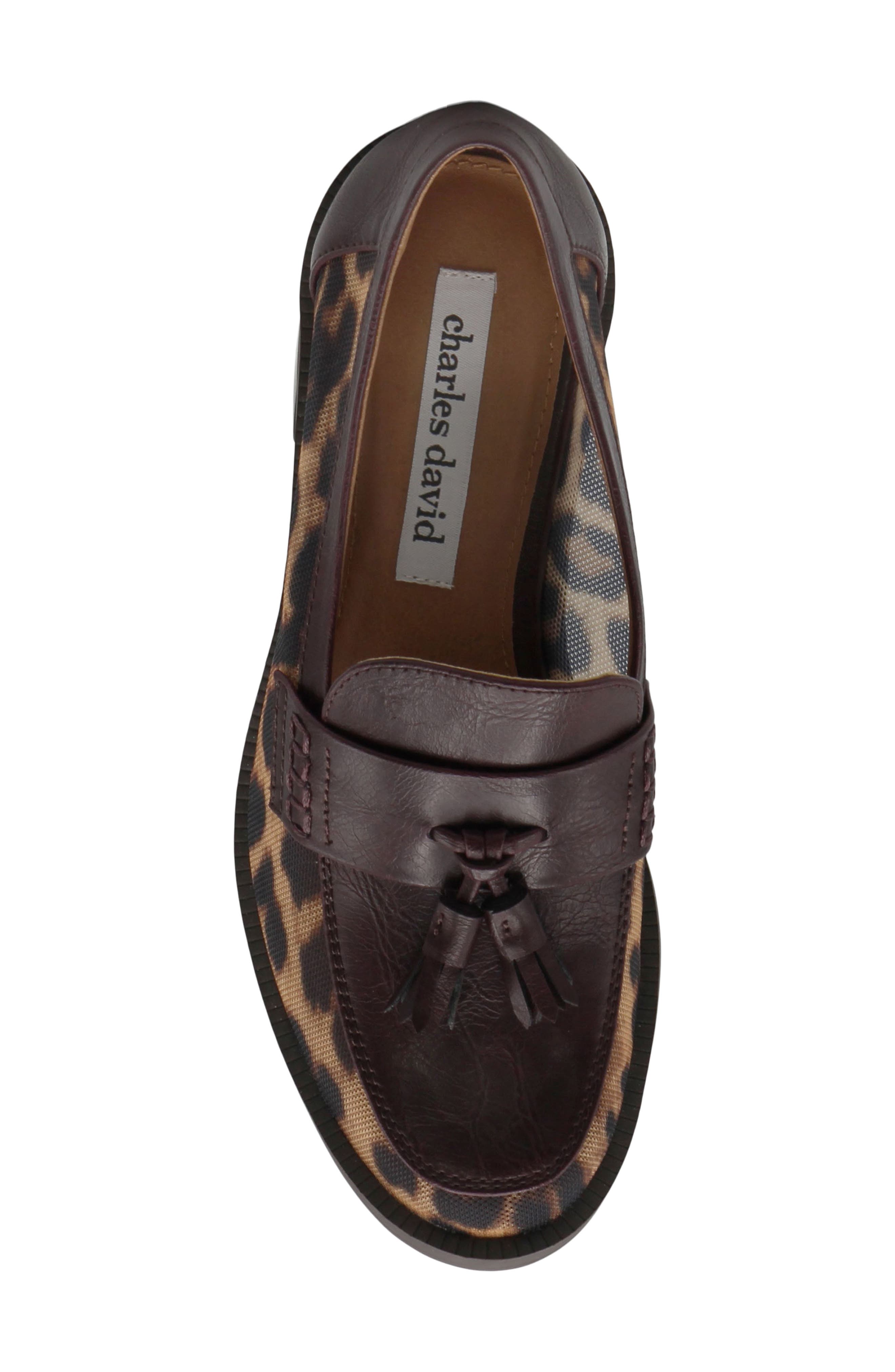 Katie Block Heel Tassel Loafer, Alternate, color, DARK BROWN