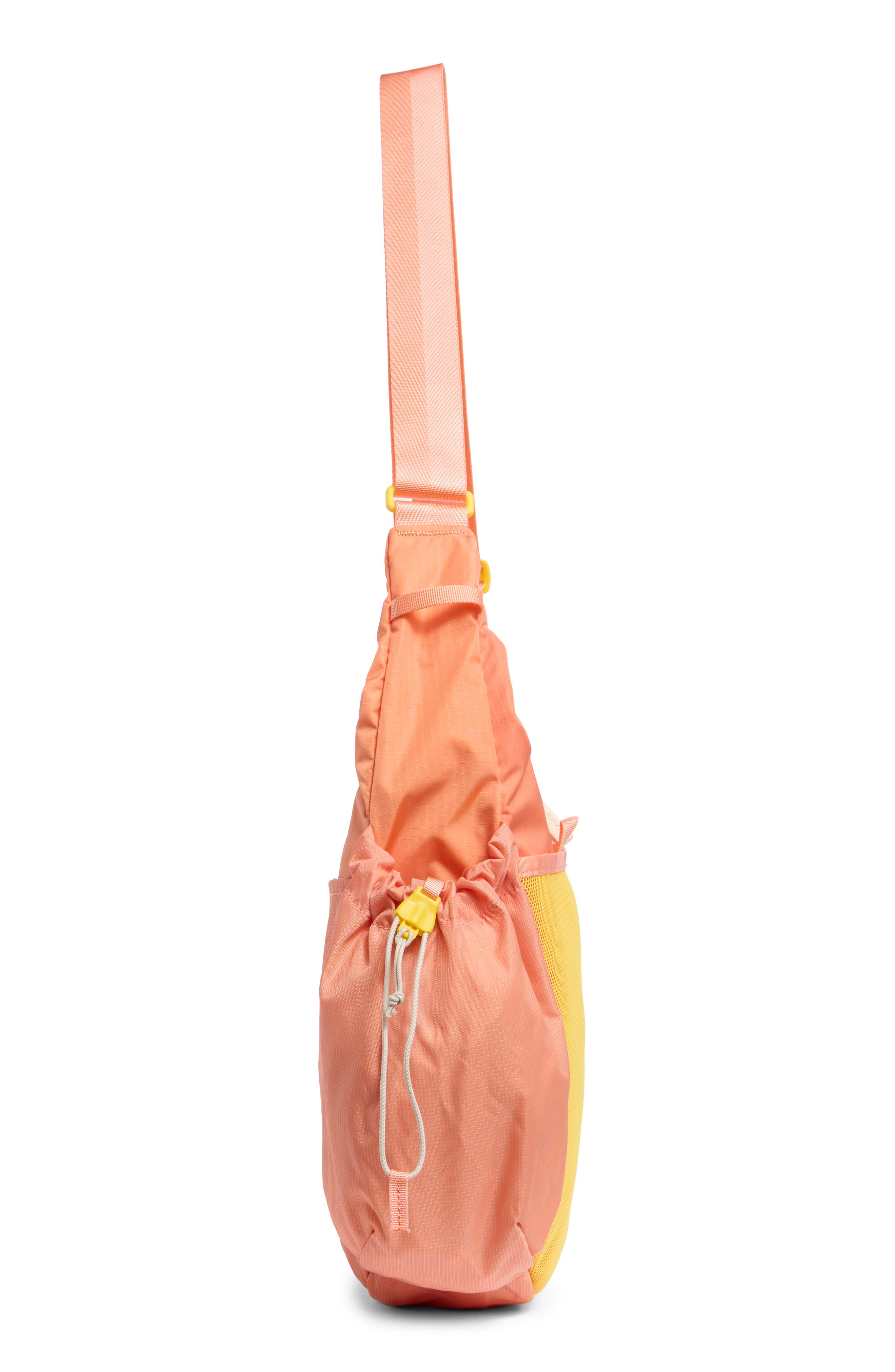 Water Resistant Crescent Crossbody Bag, Alternate, color, SUNSET CORAL