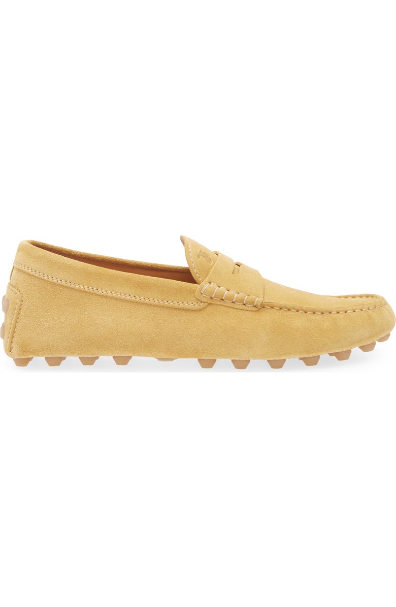 Tod's Gommino Bubble Suede Driving Shoe, Alternate, color, Giallo Senape
