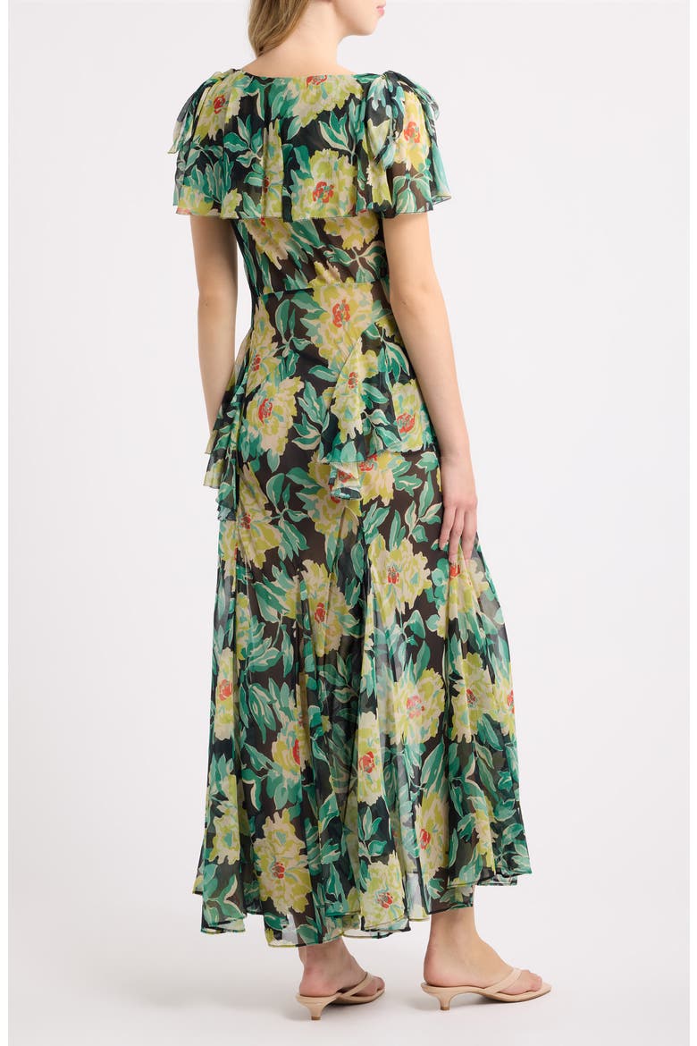 Hesperia Silk Maxi Dress, Alternate, color, HANBURY GARDEN