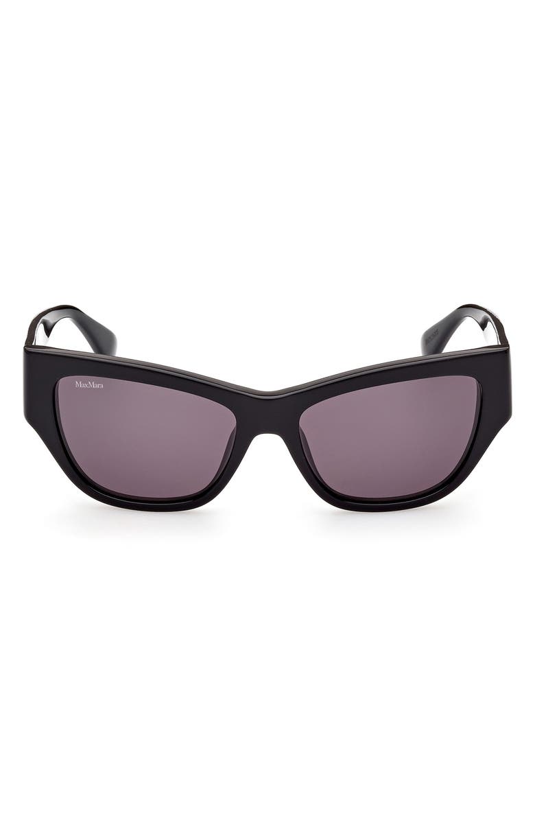 Max Mara 56mm Geometric Sunglasses Max Mara 56mm Geometric Sunglasses Havana Smoke  main image 3