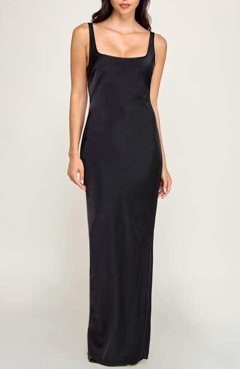 Kate Satin Maxi Dress