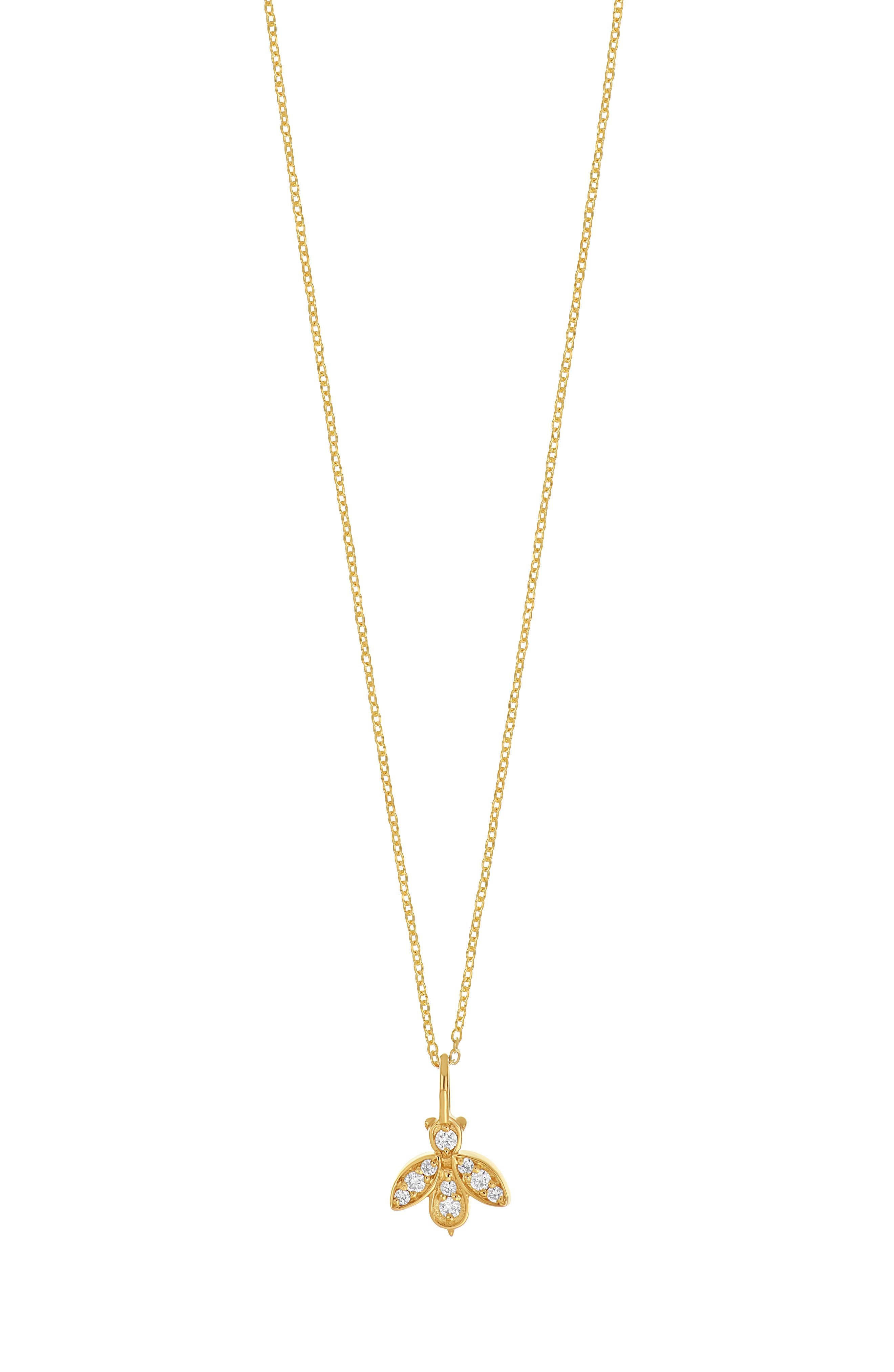 Bony Levy 18K Yellow Gold Diamond Bee Pendant Necklace