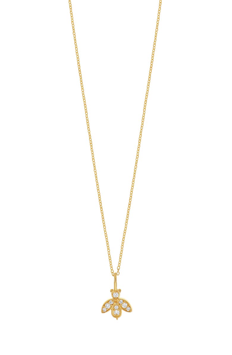 Bony Levy 18K Yellow Gold Diamond Bee Pendant Necklace, Main, color, 18K Yellow Gold