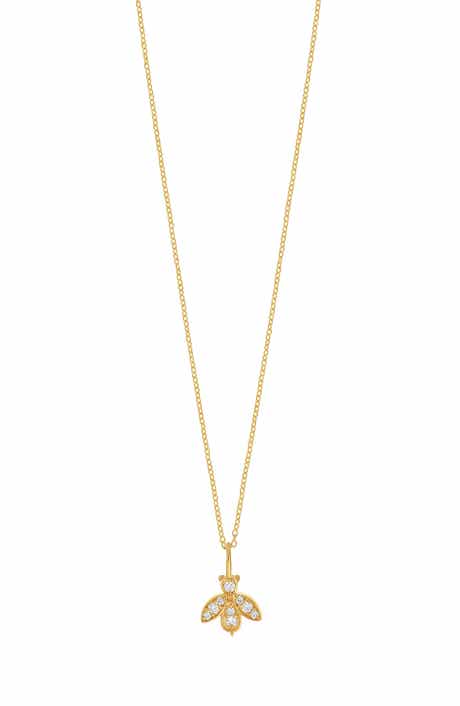 Bony Levy 18K Yellow Gold Diamond Bee Pendant Necklace