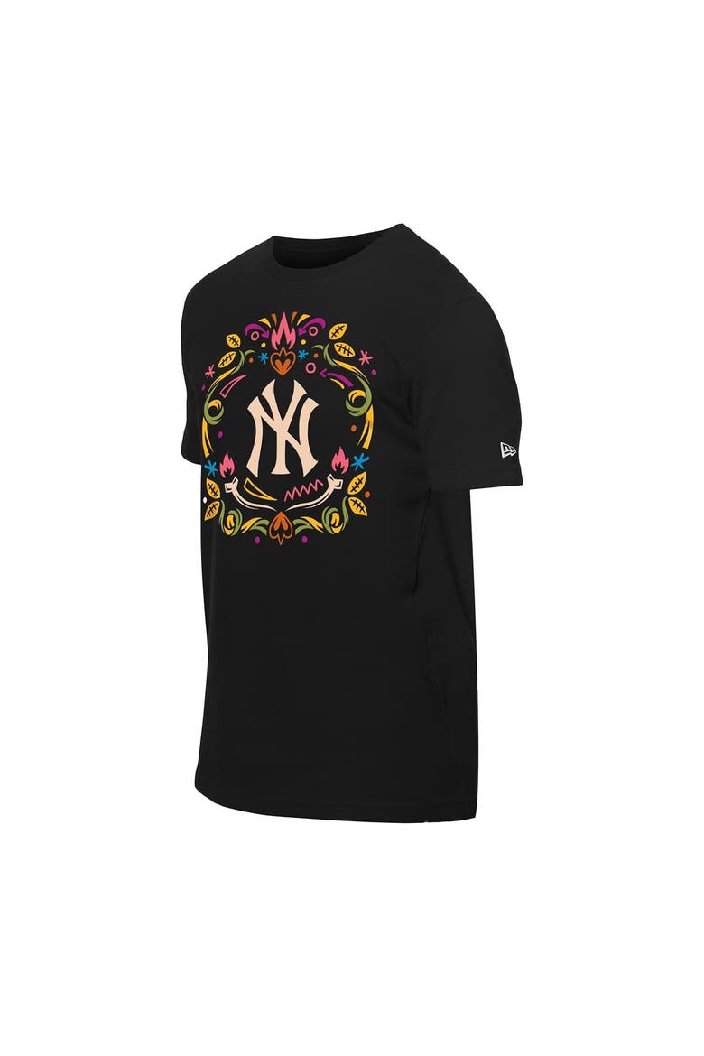 Men's New Era Black New York Yankees Día de los Muertos T-Shirt, Alternate, color, Black