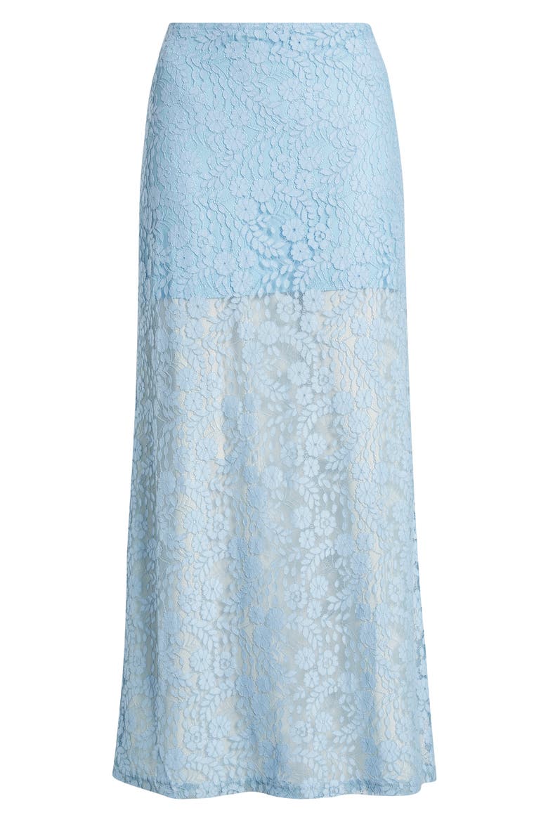 Brittany Floral Lace Maxi Skirt, Alternate, color, BLUE
