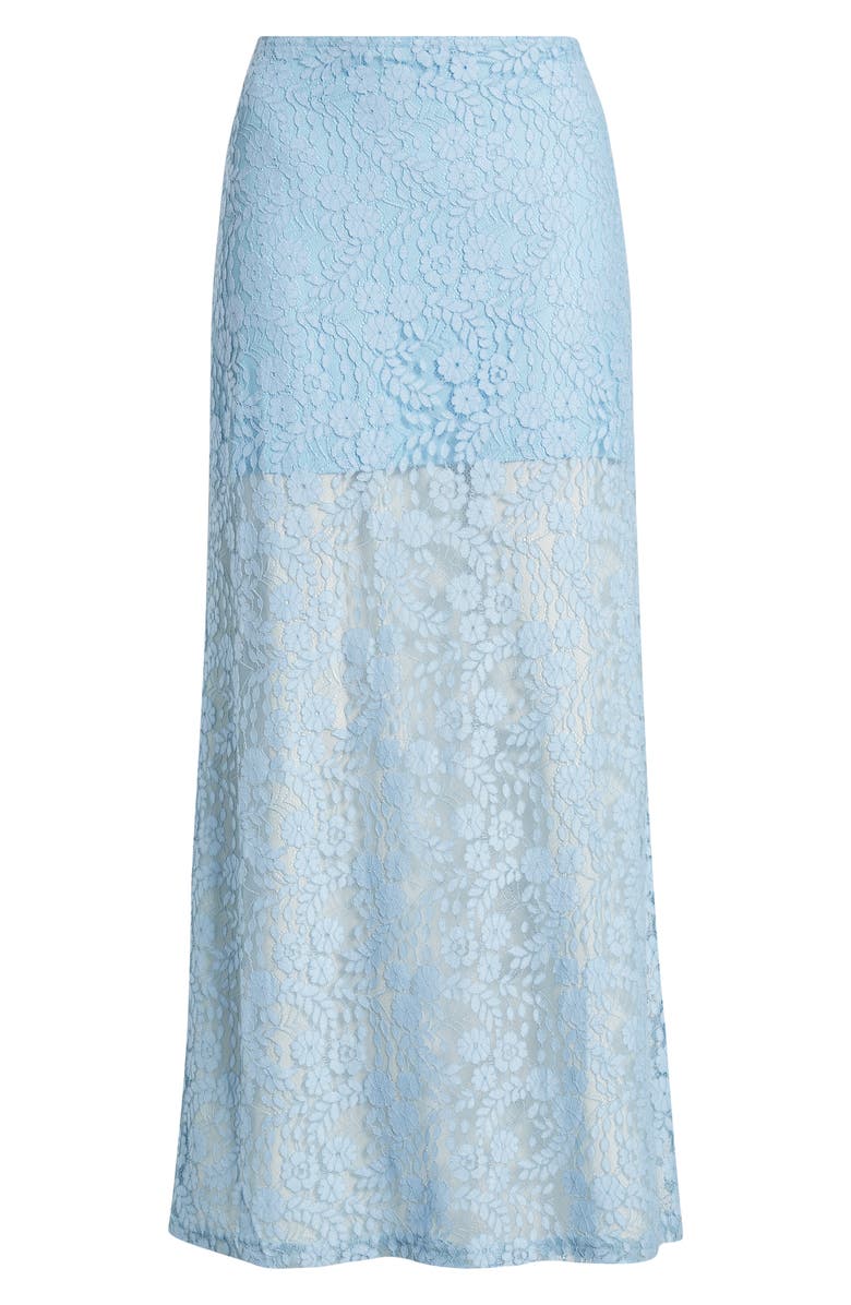 Petal & Pup Brittany Floral Lace Maxi Skirt, Alternate, color, Blue