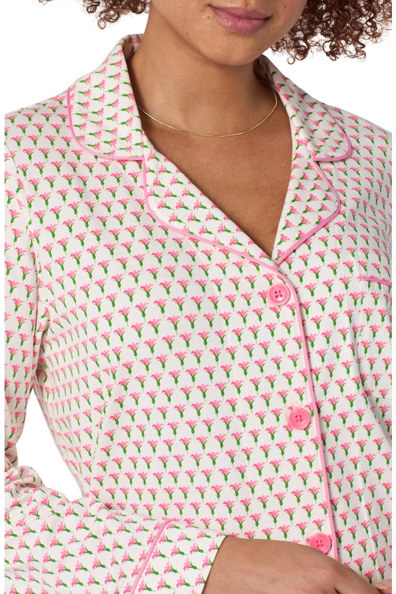 Stretch Cotton Jersey Pajamas, Alternate, color, BLOSSOM GEO