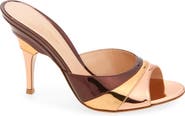 Gianvito Rossi Metallic Slide Sandal