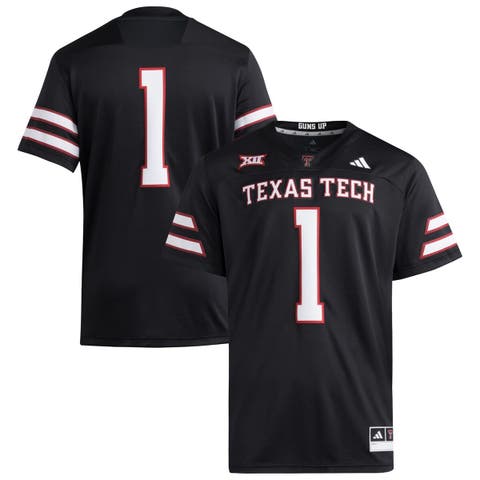 Men's adidas #1 Black Texas Tech Red Raiders Premier Jersey