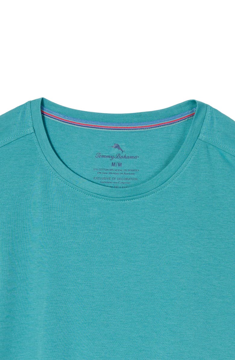 Tommy Bahama Solid Cotton & Modal Crewneck T-Shirt, Alternate, color, Teal