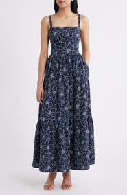 Julia Jordan Floral Embroidered Sleeveless Maxi Dress