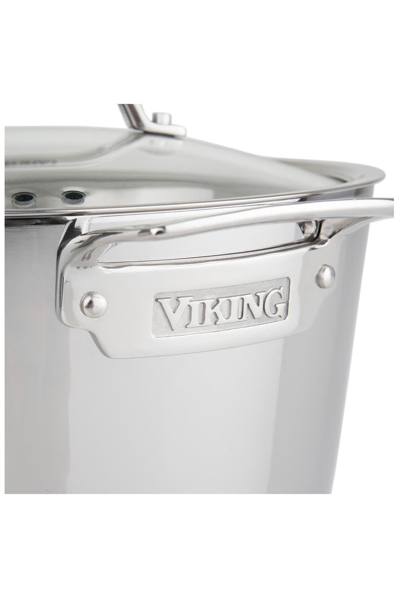 3-Ply Contemporary Stain Stockpot with Lid, Alternate, color, STAINLESS STEEL