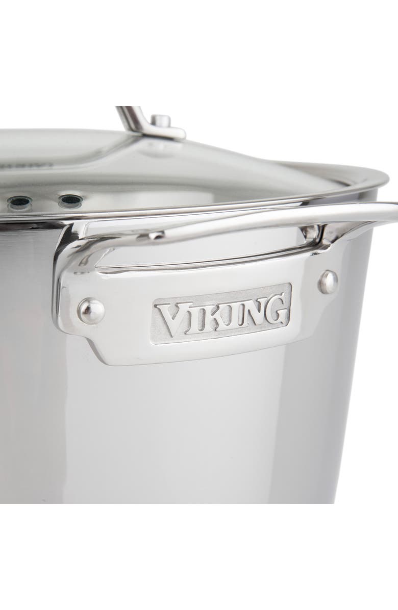 Viking 3-Ply Contemporary Stain Stockpot with Lid, Alternate, color, Stainless Steel