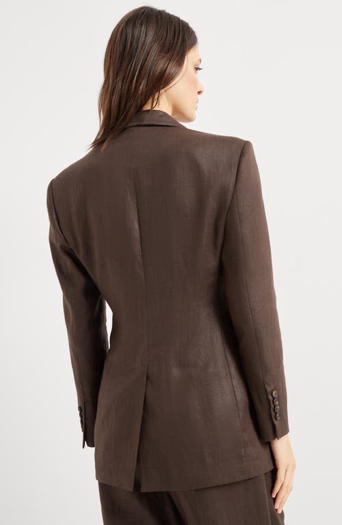 Brunello Cucinelli Twill Blazer In Chocolate