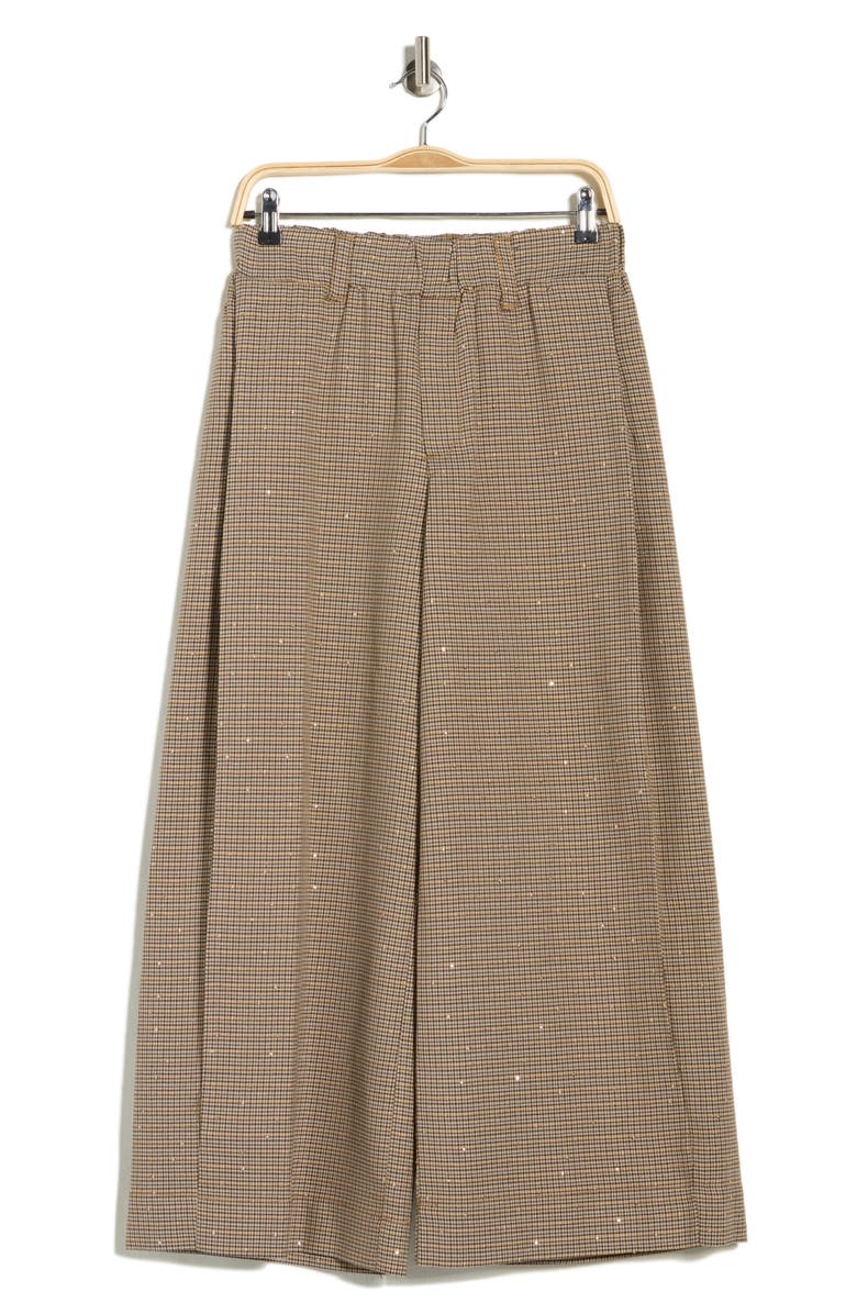 Democracy Sky Rise Wide Leg Pull-On Pants, Main, color, Taupe Gold Multi