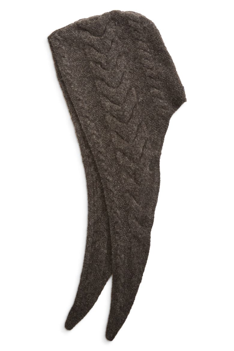 Allen Cable Knit Scarf Hat, Alternate, color, CHARCOAL