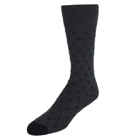 Ciel Diamon Patterned Mid-Calf Merino Wool Socks (1 Pair)