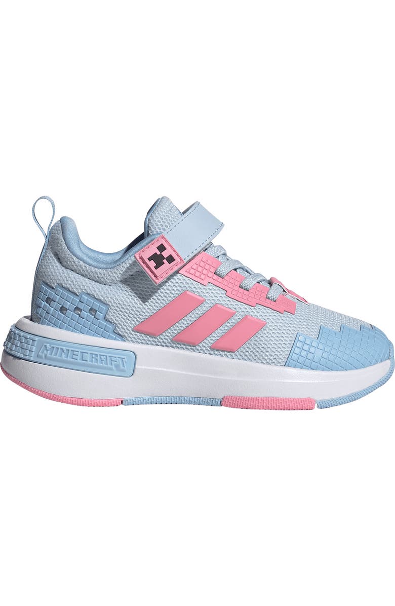 adidas x Minecraft<sup>®</sup> Kids' Pro Sneaker, Alternate, color, Crystal Sky/ Pink/ Glow Blue