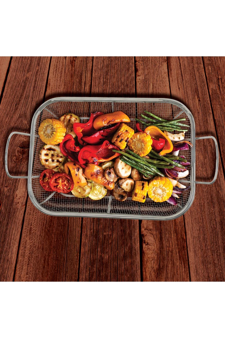 Stainless Steel Grilling Basket, Alternate, color, Silver