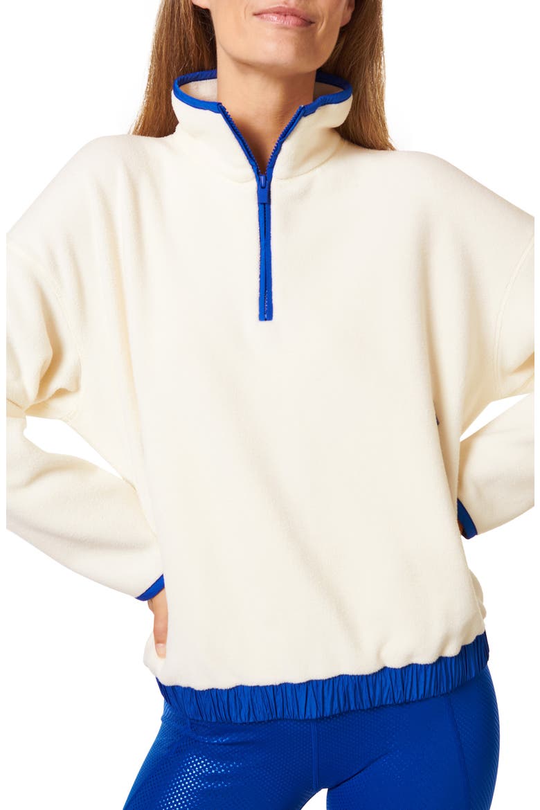 Compass Half Zip Fleece Pullover, Main, color, STUDIO WHITE