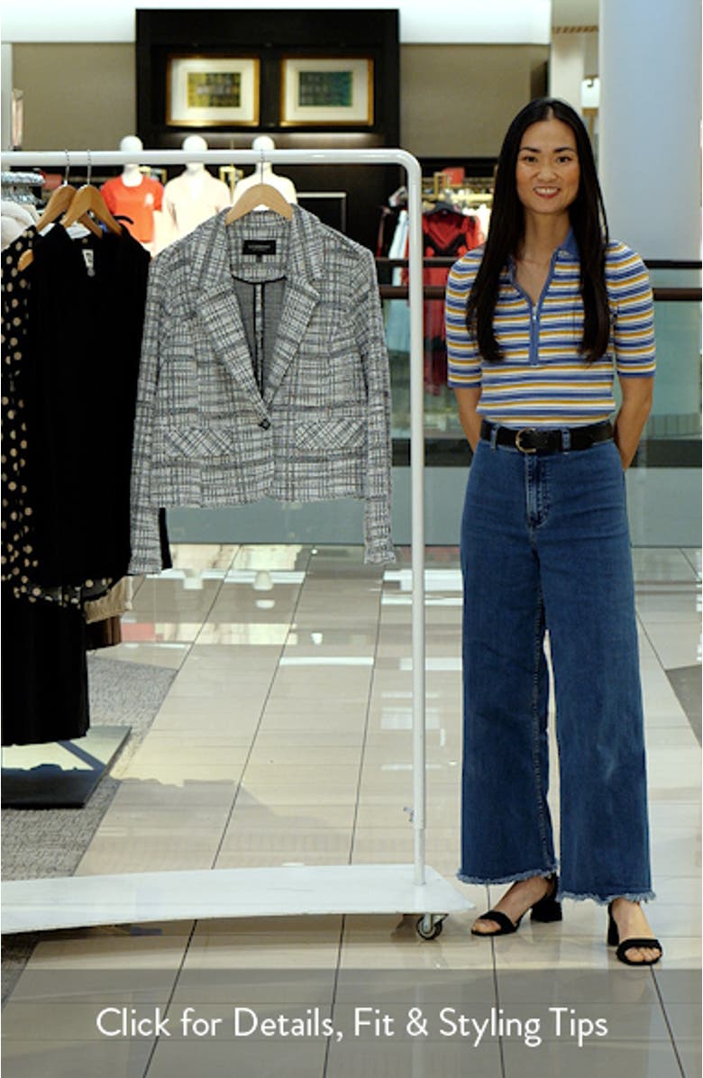 Plaid Tweed Crop Blazer, sales video thumbnail