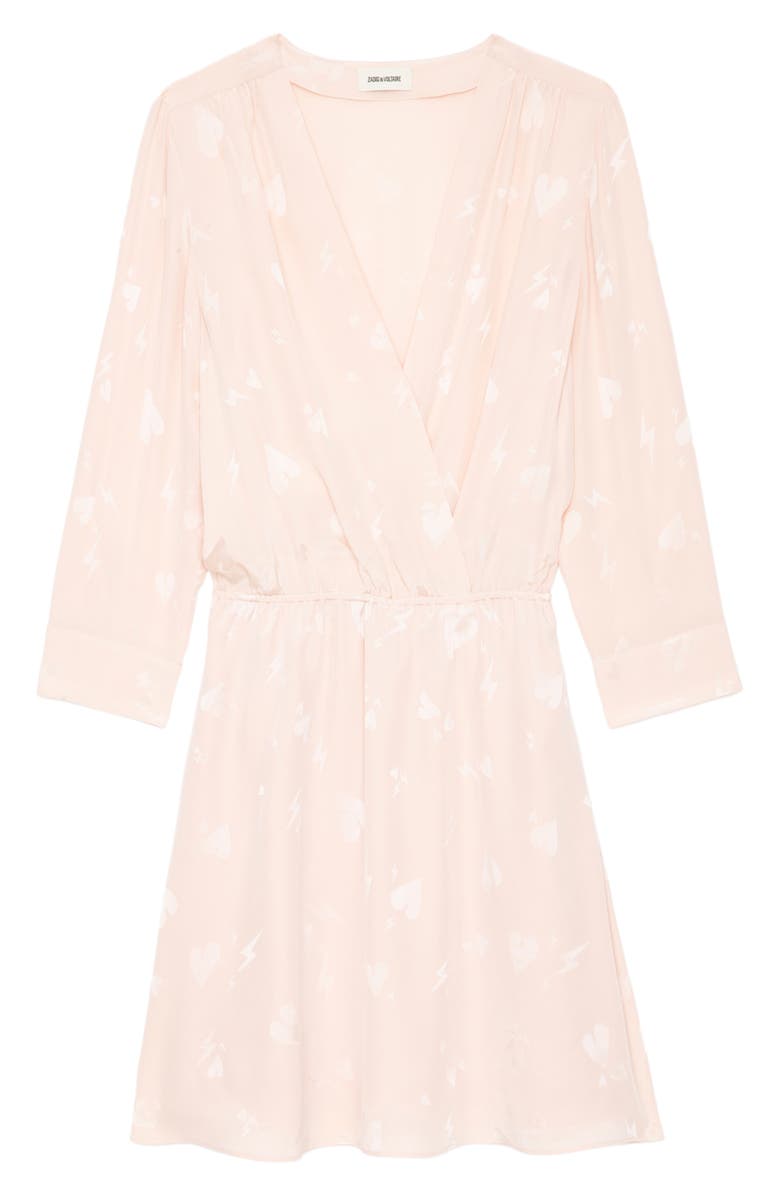 Zadig & Voltaire Rucas Jac Flash Heart Silk Dress, Alternate, color, 