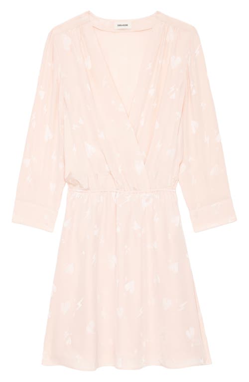 ZADIG & VOLTAIRE ZADIG & VOLTAIRE RUCAS JAC FLASH HEART SILK DRESS