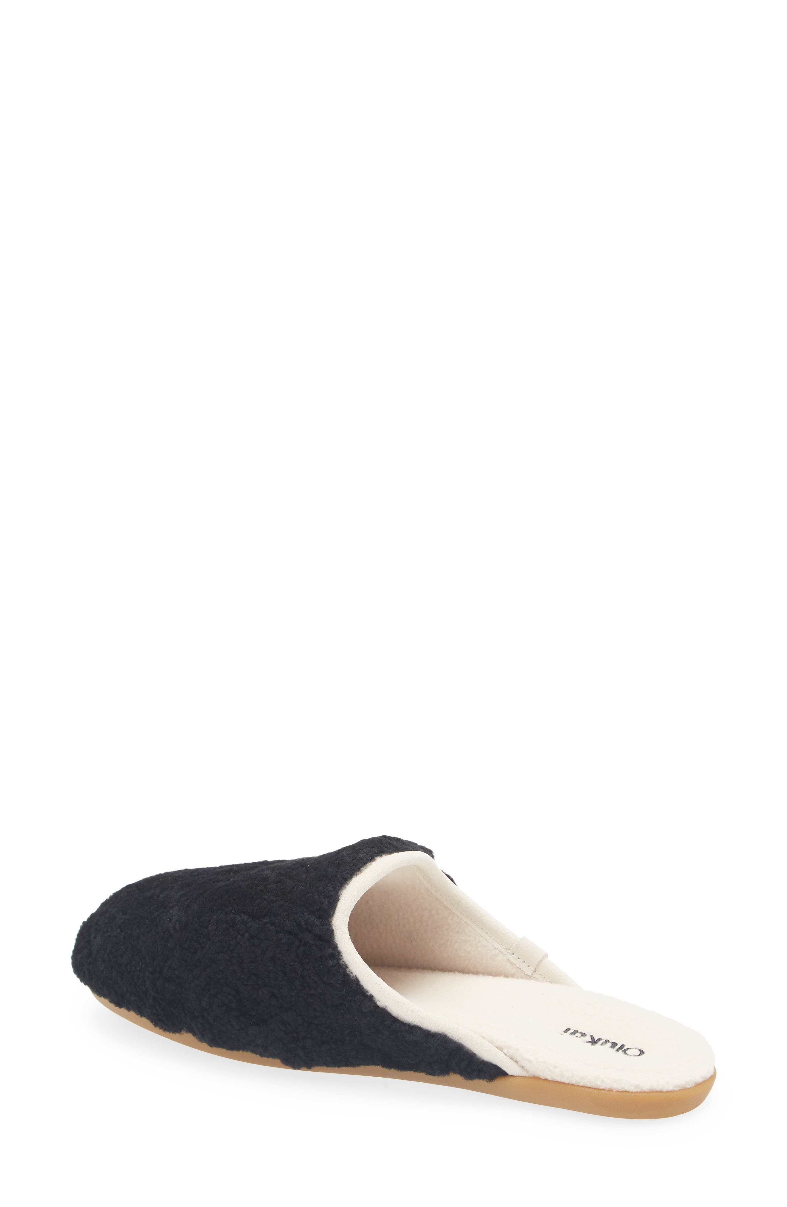 OluKai Hale Slip-On Genuine Shearling Waterproof Mule, Alternate, color, Lava Rock / Tapa