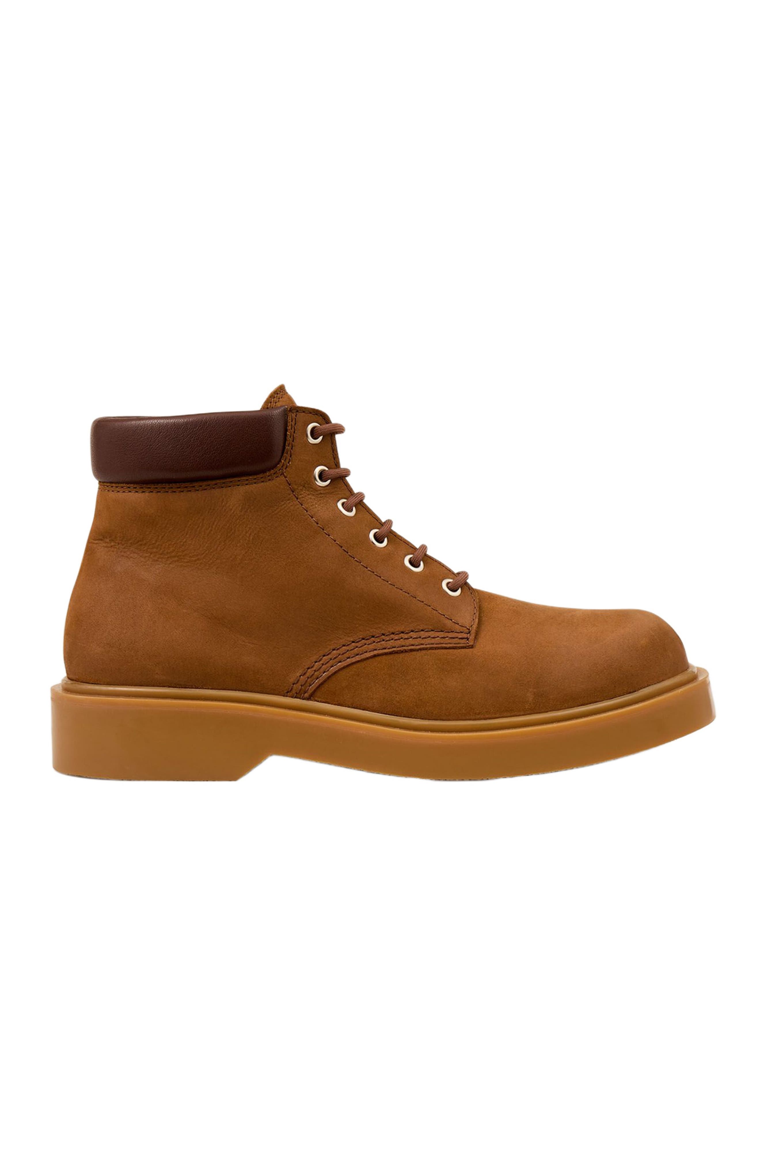SANDRO Nubuck and leather boots, Main, color, Cognac