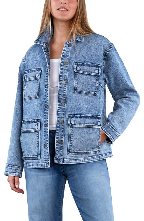 Wash Lab Denim Denim Rider Jacket In Denim Foam