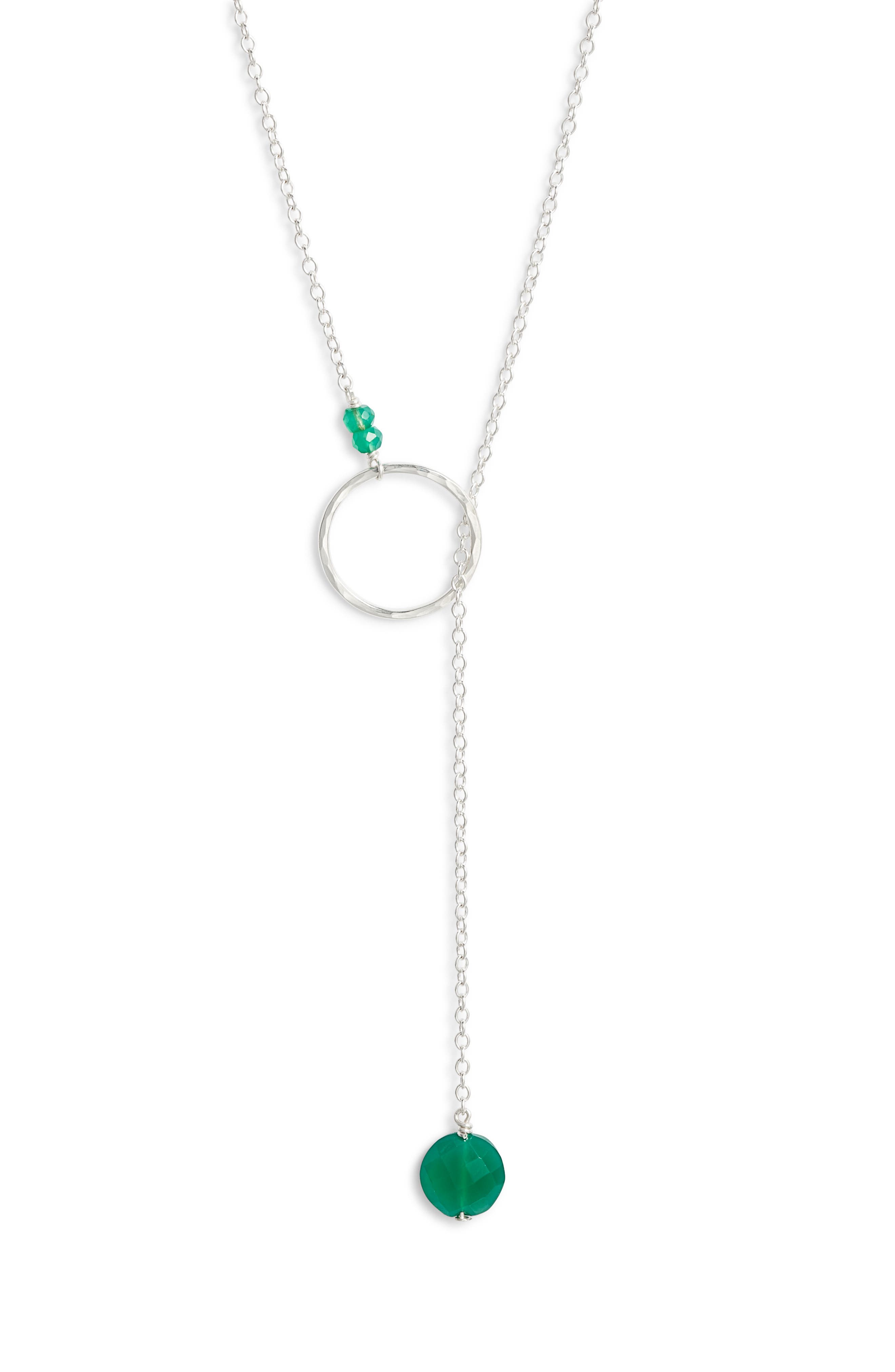 GREEN ONYX/ STERLING SILVER